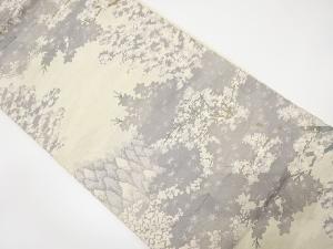 アンティーク　富士に樹木模様織り出し袋帯（材料）